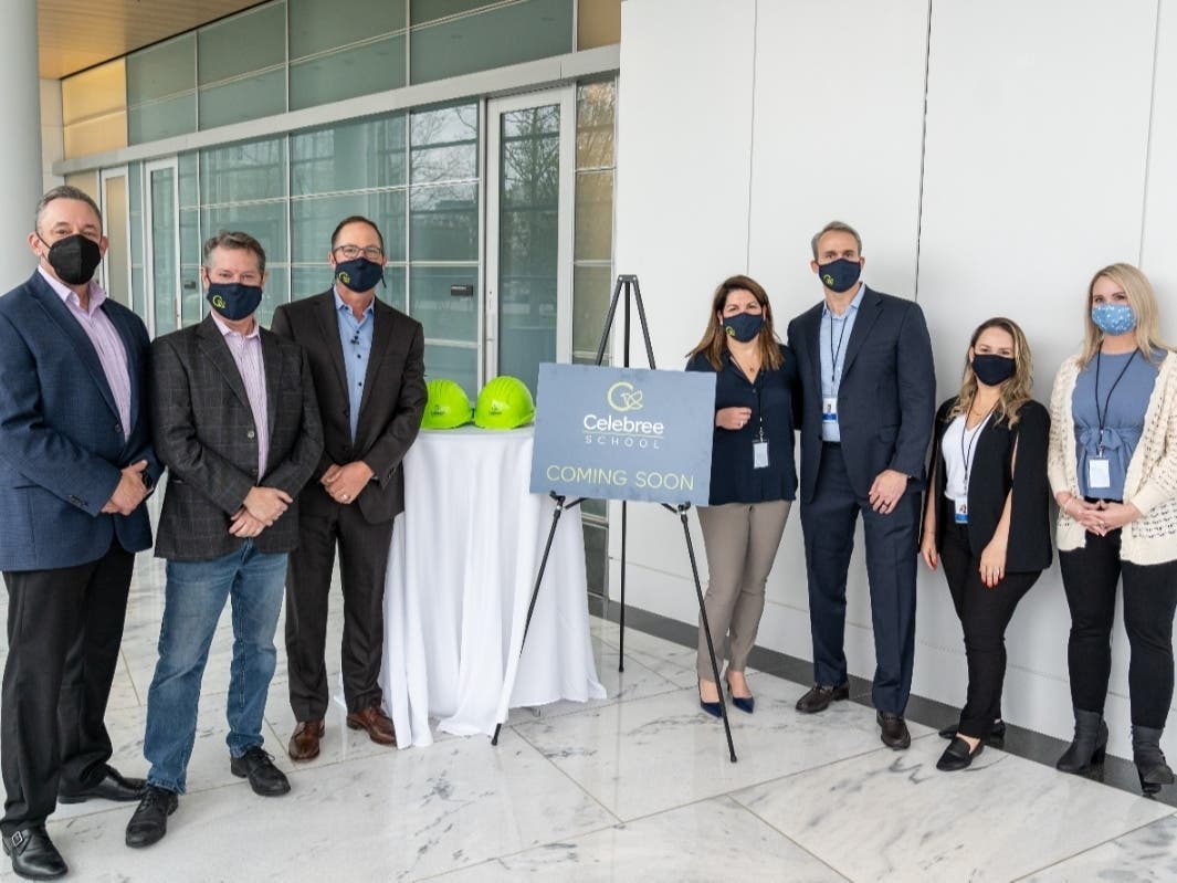 Celebree School, a preschool with child care and summer camps, broke ground on its future Tysons location at Valo Park.