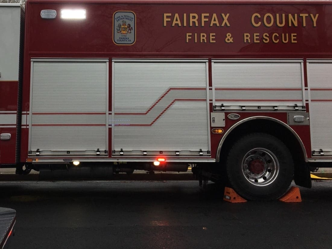 Fairfax County Fire and Rescue responded to a mulch fire at a restaurant in the Newington area on Tuesday, May 18.