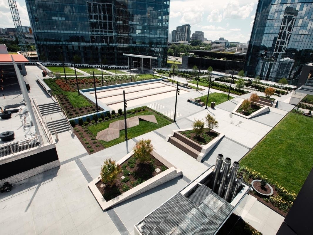 The Perch, a sky garden with a biergarten from Starr Hill Brewery, will hold a grand opening in mid-September with a three-day festival.