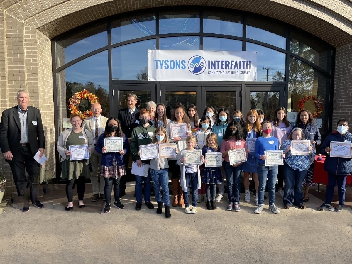 Tysons Interfaith's first annual Essay and Art Contest resulted in 28 winners being named in an awards presentation Sunday, Nov. 7.