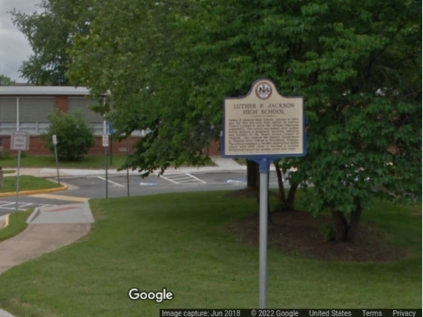 A historical market project is seeking ideas for historical markers honoring Black/African American history in Fairfax County. One of the current historical markers is Luther P. Jackson High School, now the site of Luther Jackson Middle School.