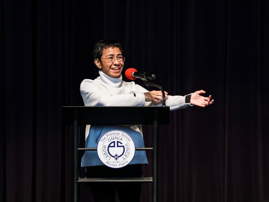 Maria Ressa, a journalist from the Phillippines who has worked for press freedom, spoke to Potomac School students in McLean last week. 