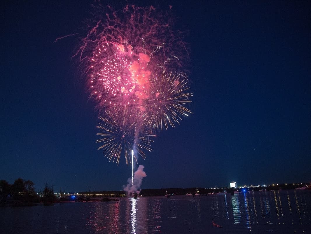 Alexandria's fireworks will be displayed over the Potomac River for the Alexandria and USA birthday celebration Sunday.