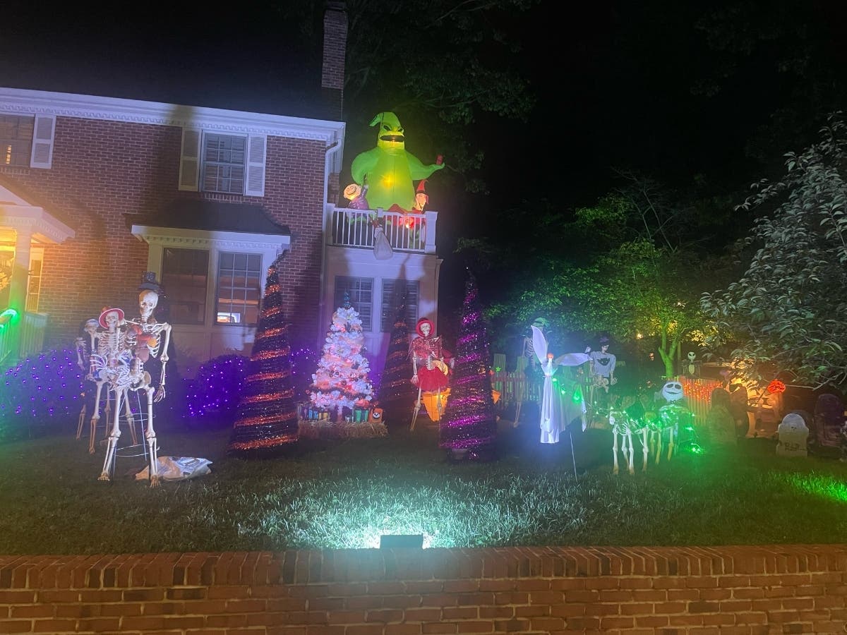 This Nightmare Before Christmas display at 3001 Russell Road is one of the Best Decorated Home nominees for Halloween in Del Ray.