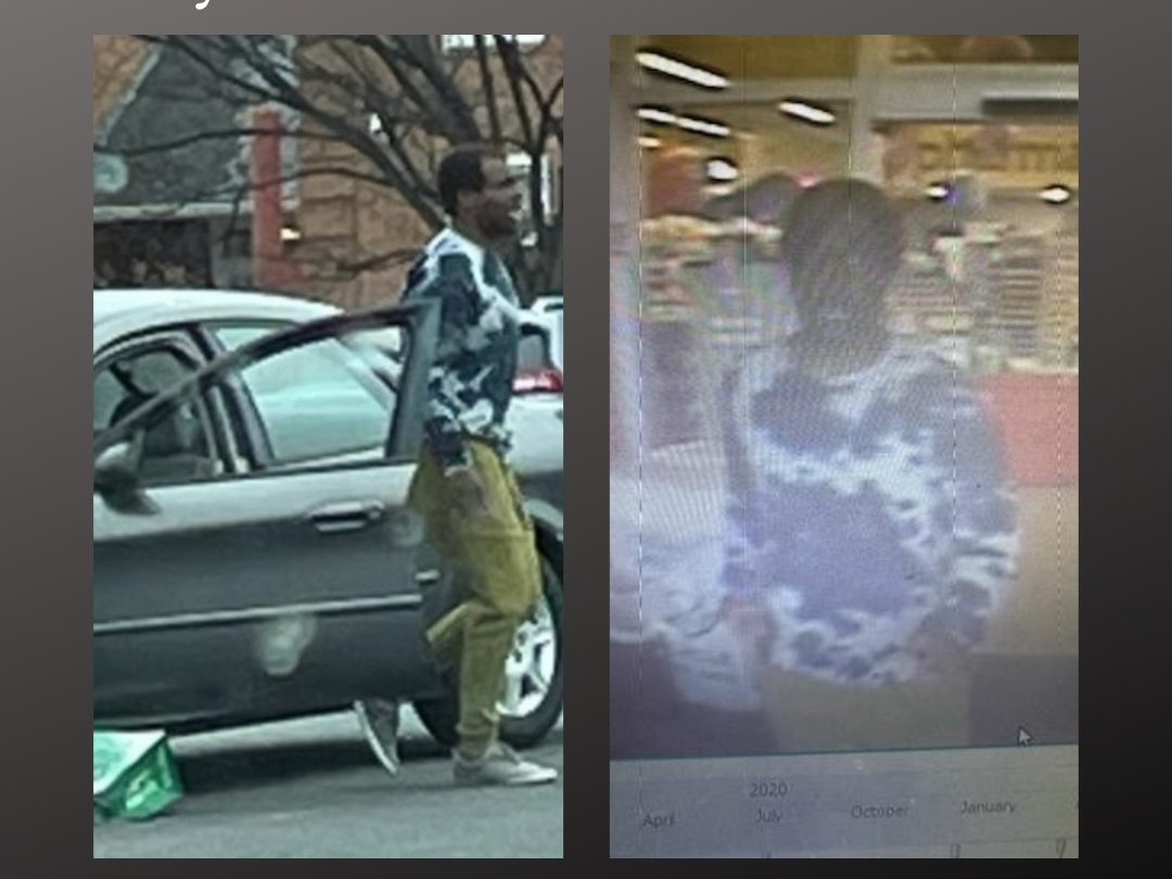 A hit-and-run with a stolen vehicle caused non-life-threatening injuries to a pedestrian Friday in Falls Church. A suspect is wanted.