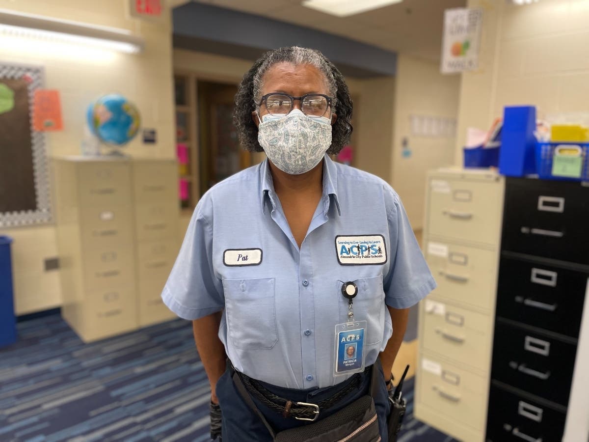Patricia Morgan is a custodian of 42 years at Alexandria City Public Schools and a graduate of Alexandria's high school.