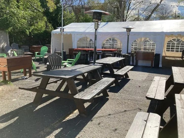 The Alexandria Planning Commission did not recommend major parts of outdoor proposals at Hops N Shine, pictured in 2022.