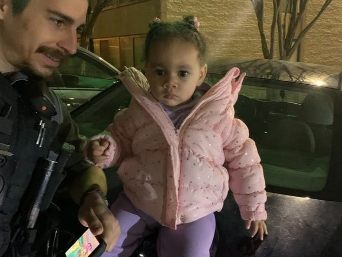 A toddler was left alone Wednesday night in Alexandria, prompting a search for the parents or guardians.