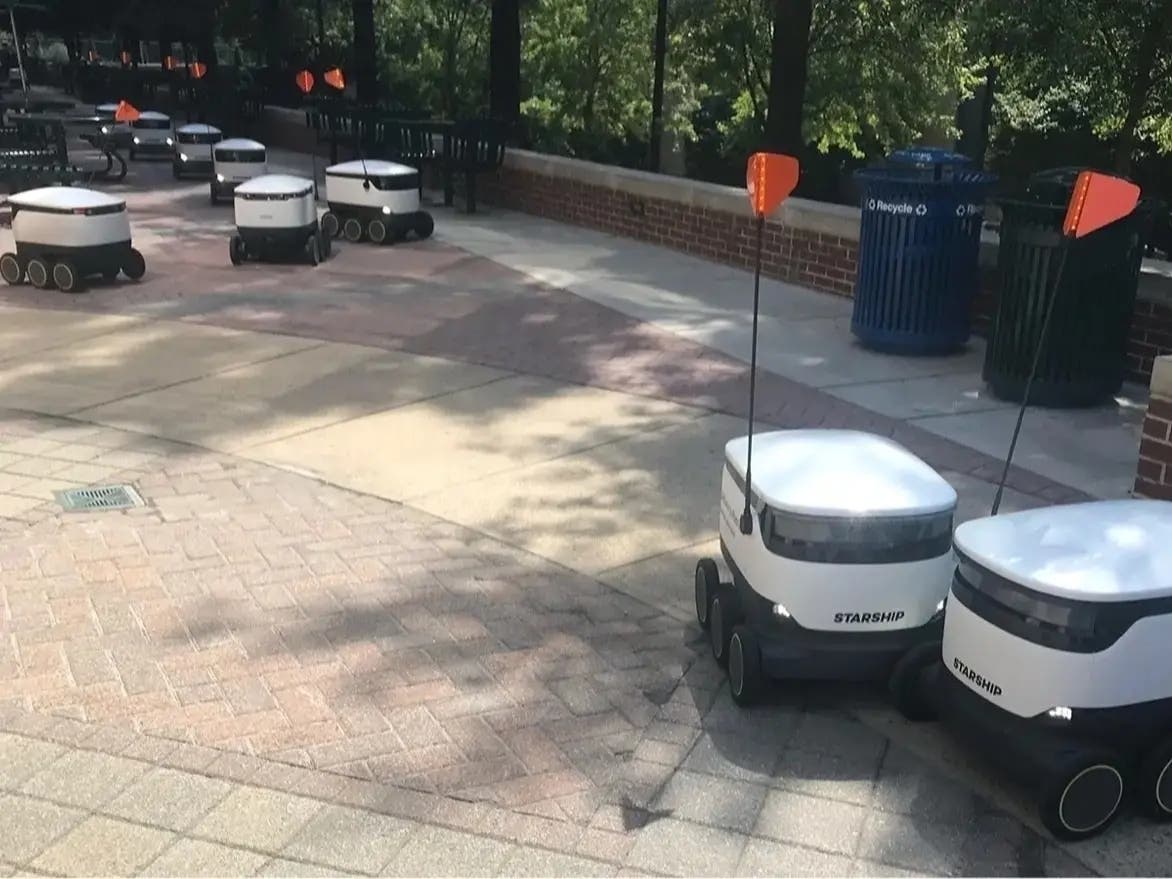 The anniversary of robot food delivery at George Mason University is one of the top stories of the week.