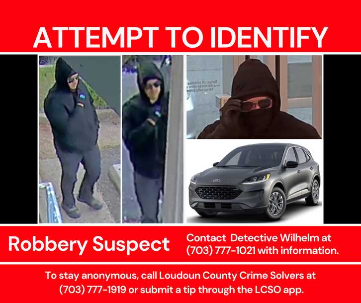 Loudoun Armed Bank Robbery Suspect Sought By Sheriff's Office | Ashburn ...