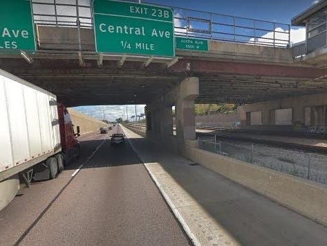 The man was found lying on top of the truck near the Austin Boulevard viaduct. 