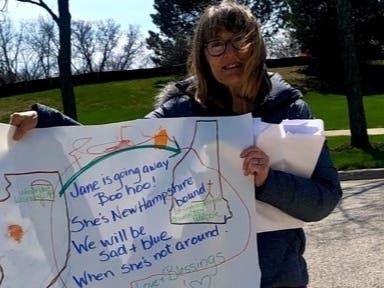 Jane Malmberg's last day at the Woodridge Public Library was Thursday and she got a very special sendoff. 