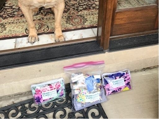 One of Vaughn's many mask drop-offs, just one initiative she has spearheaded to help during the coronavirus. 