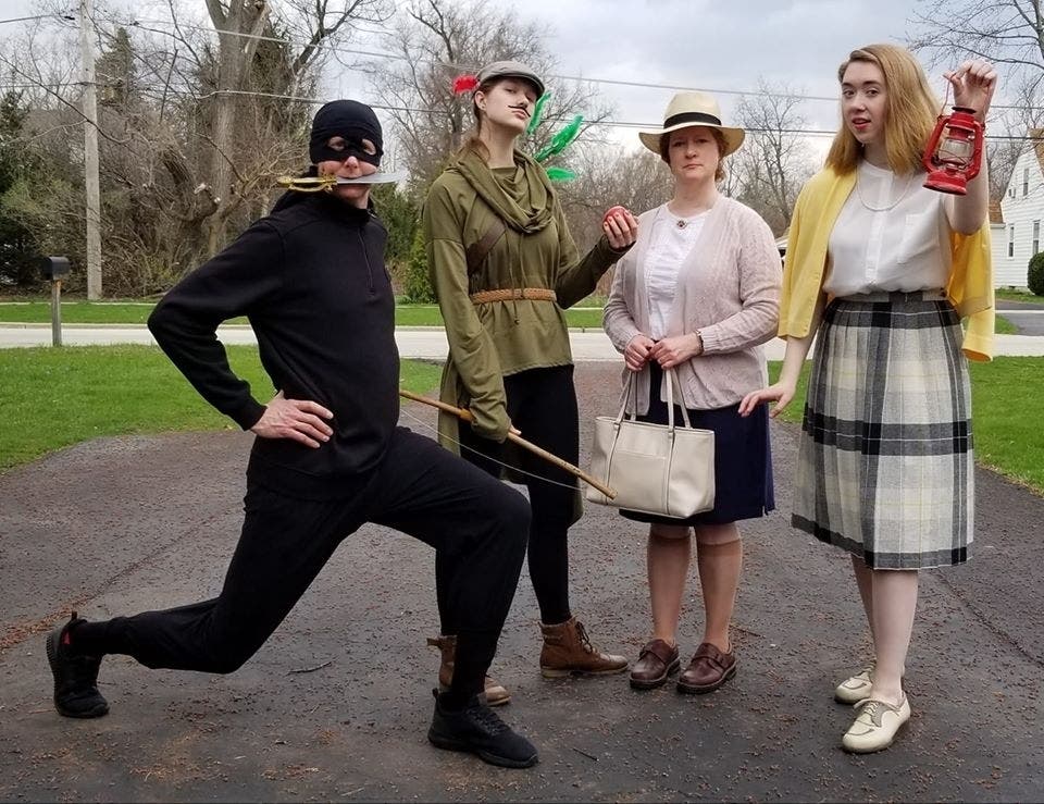The family even dressed up as characters from their favorite books. 