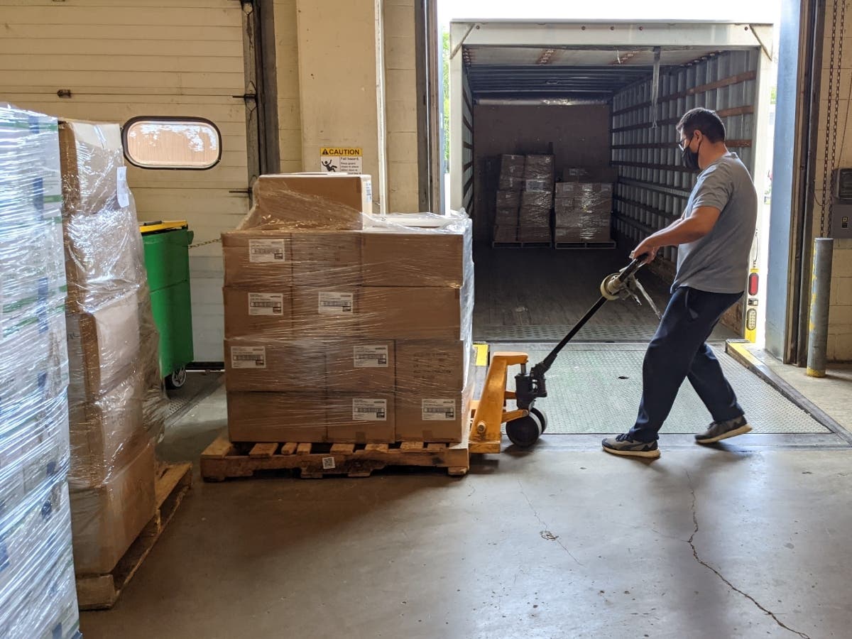 Thousands of respirators, gowns and gloves were shipped from Edward Hospital Saturday and will make their way to India to aid in the fight against coronavirus. 