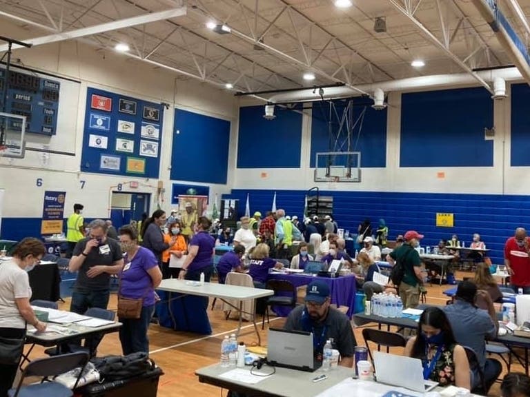 More than 1,000 tornado victims received aid at a Multi-Agency Resource Center in Woodridge June 26 and June 27. 