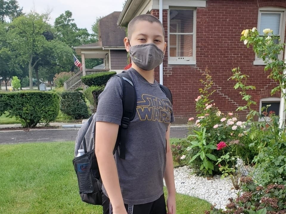 Alex Buczkowski on his first day of seventh grade. Shortly after the school year started, Alex's world was turned upside down when he was diagnosed with stage four brain cancer. 