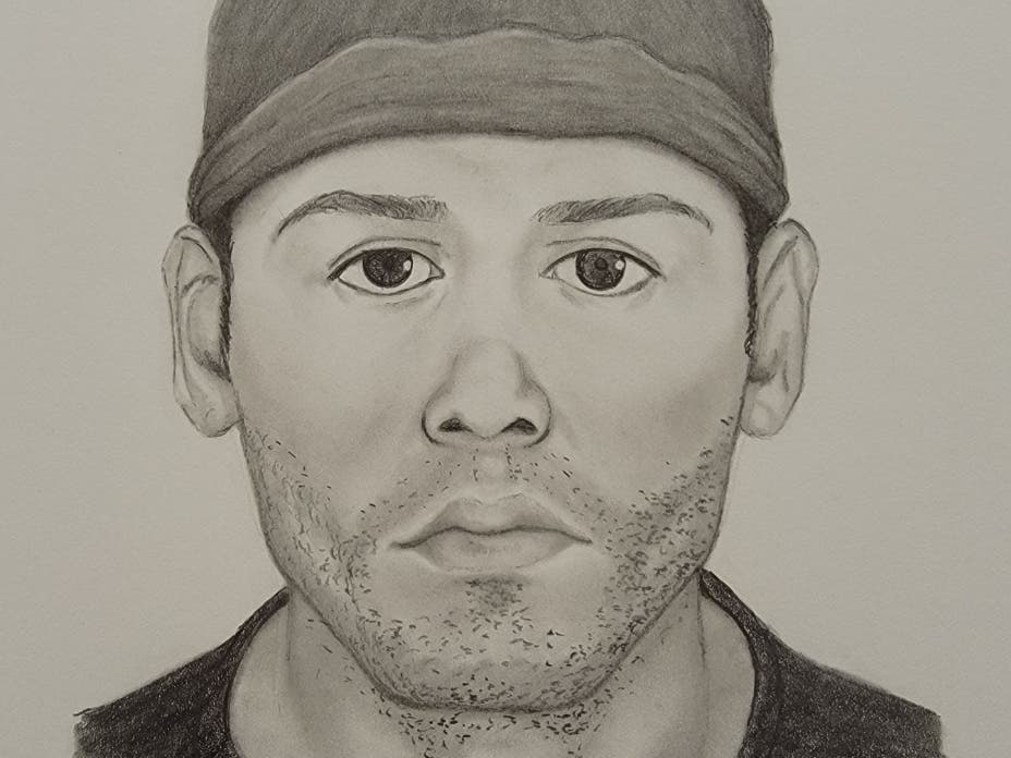 Winfield police shared a sketch rendering of a man they say chased a female while she was walking near Beecher Avenue's east end Tuesday morning. 