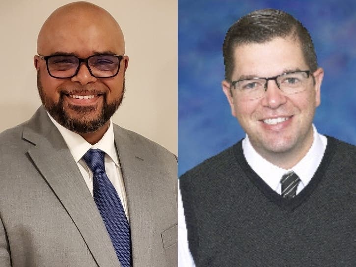 Charles Brewster (left) will serve as principal at Kingsley Elementary School and Mark Leipart will become principal of Henry Puffer School. 