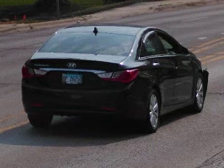 Downers Grove police say the pictured vehicle may be linked to an armed robbery that took place Saturday afternoon. 