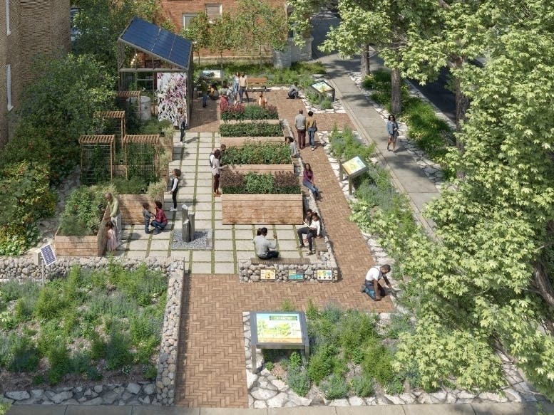 “Green City Rising: People and Trees Thriving Together” was one of the winners of the Horizon Lines: Visions For Chicago 2050 competition.