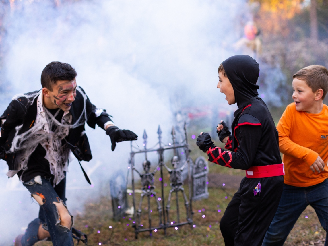 The haunted trail will offer eerie encounters and jump scares, but a less frightful experience is available as well.