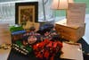 Some of the items on the silent auction table.