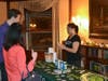 Guest sampling beer at the 2018 Beer & Wine Tasting