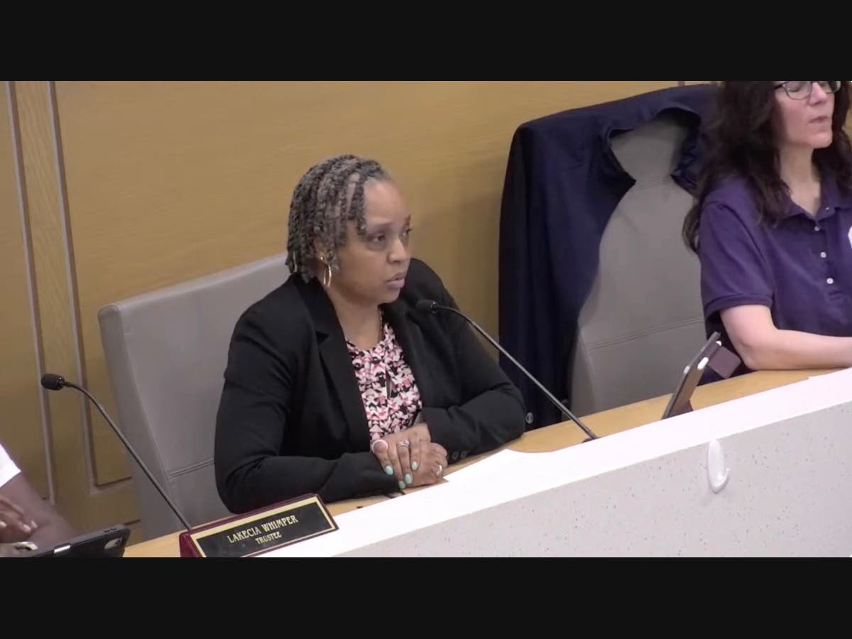 Village of Broadview Mayor Katrina Thompson speaks about the village fiscal year 2027 budget at the April 20, 2026 Board of Trustees' regular meeting.