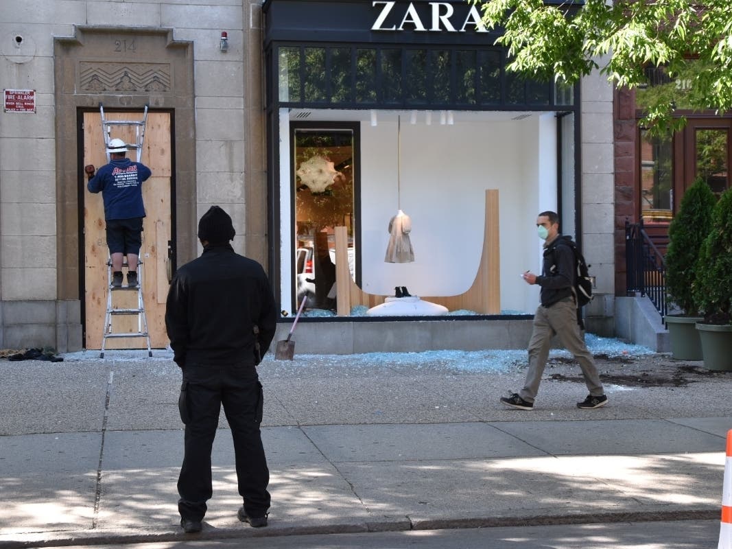 Boston Night Of Violence Damage: Cleanup Begins [Photos] | Boston, MA Patch