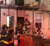 Firefighters battled a blaze on West 19th Street in Coney Island Monday morning. 