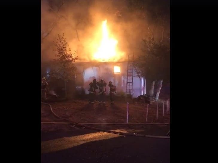 The Forestville Church of Christ in west Sonoma County, built in 1879, sustained heavy heat and fire damage.