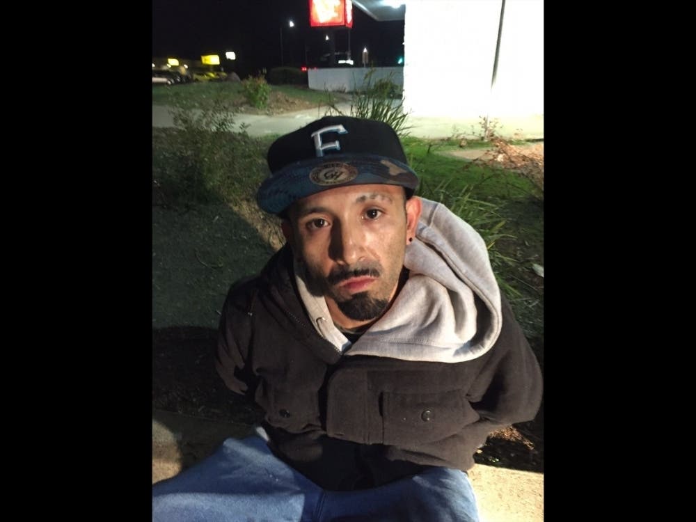 Marcos Olague, 38, was arrested after officers responded around 7:30 a.m. Monday to a resident who said his security system showed someone in his home in the 2000 block of Cormorant Drive, but the suspect had fled before officers arrived.