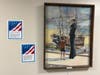 “Past-Present-Future” painting by The Reverend Samuel Baez, Captain, U.S. Navy Chaplain Corps hangs in Waterford Town Hall. 