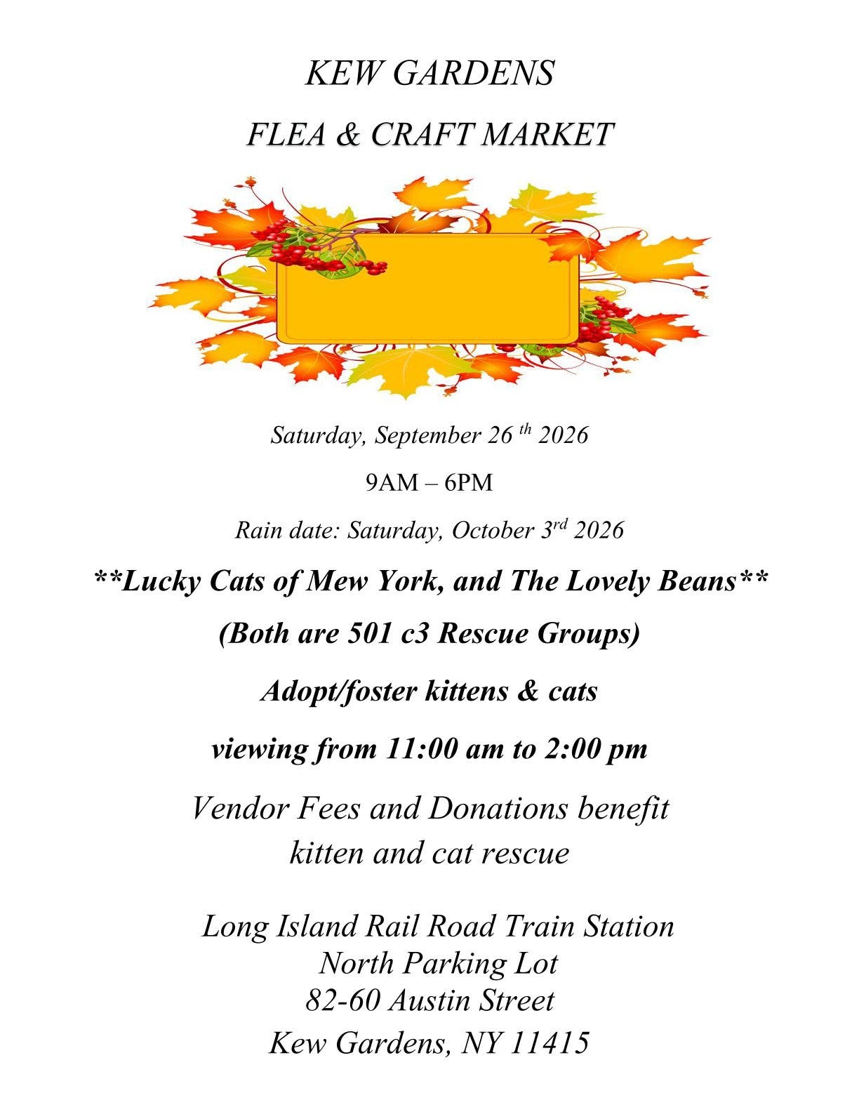 Kew Gardens Flea & Craft Market
