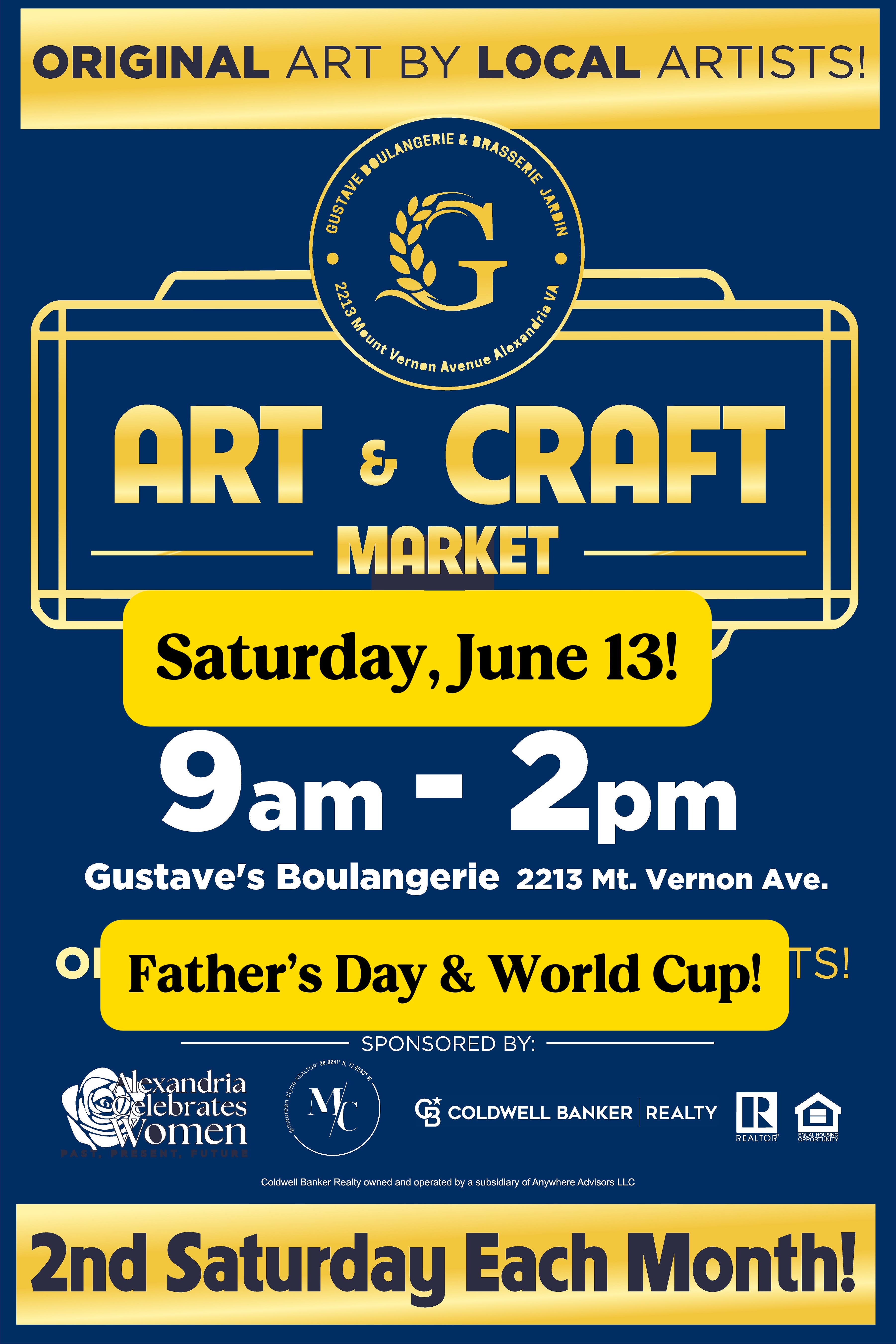 Gustave Art & Craft Market - June 13!