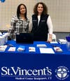 Laura Flavell (right) of St. Vincent's Medical Center Physician Services