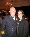 State Rep. Cristin McCarthy Vahey with Fairfield Fire Chief Dennis McCarthy