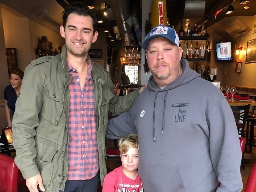 Mike Papale with Mason and Marty McCarthy of Fire Engine Pizza 