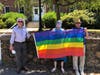Elliot Leonard with State Representative Anne Hughes and Dr. Roger Litz 