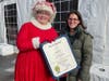 L-R Mrs. Claus (Colleen Roche) and State Rep. Cristin McCarthy Vahey