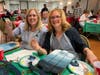 Eileen Callahan of Fairfield and Eileen Meehan of Milford Paint Sleds for Ovarian Cancer Patients 