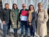 Fairfield State Senator Tony Hwang, State Representative Cristin McCarthy Vahey, Patrick Clyne, owner of The Castle on Post Restaurant & Pub, State Representatives Laura Devlin and Jennifer Leeper.