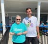 Easton Residents Noreen Forde and Michael Licamele turn up for Clearity's Teal Revolution Walk in Fairfield.