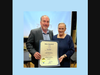 Gerry and Noreen Forde of Easton with a proclamation from the Connecticut General Assembly.
