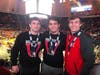 Cody Goodman (center), University of Illinois wrestler Jake Reicin, University of Wyoming wrestler Brock Emmerich