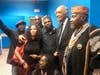 Bashir Muhammad Akinyele with members of the Newark Anti-Violence Coalition and the late ABC news journalist Gil Noble.  The elder is Aminifu from the Peoples Organization for Progress. 