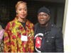 Bashir Muhammad Akinyele is standing with Malaak Shabazz. One of the daughters of Malcolm X (Omawele El Malik El Shabazz) and Dr. Betty Shabazz. at the ASCAC (The Association of the Study of Classical African Civilizations) National Conference in 2019. 