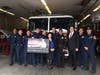 Station 75 firefighters with Fairhaven representatives