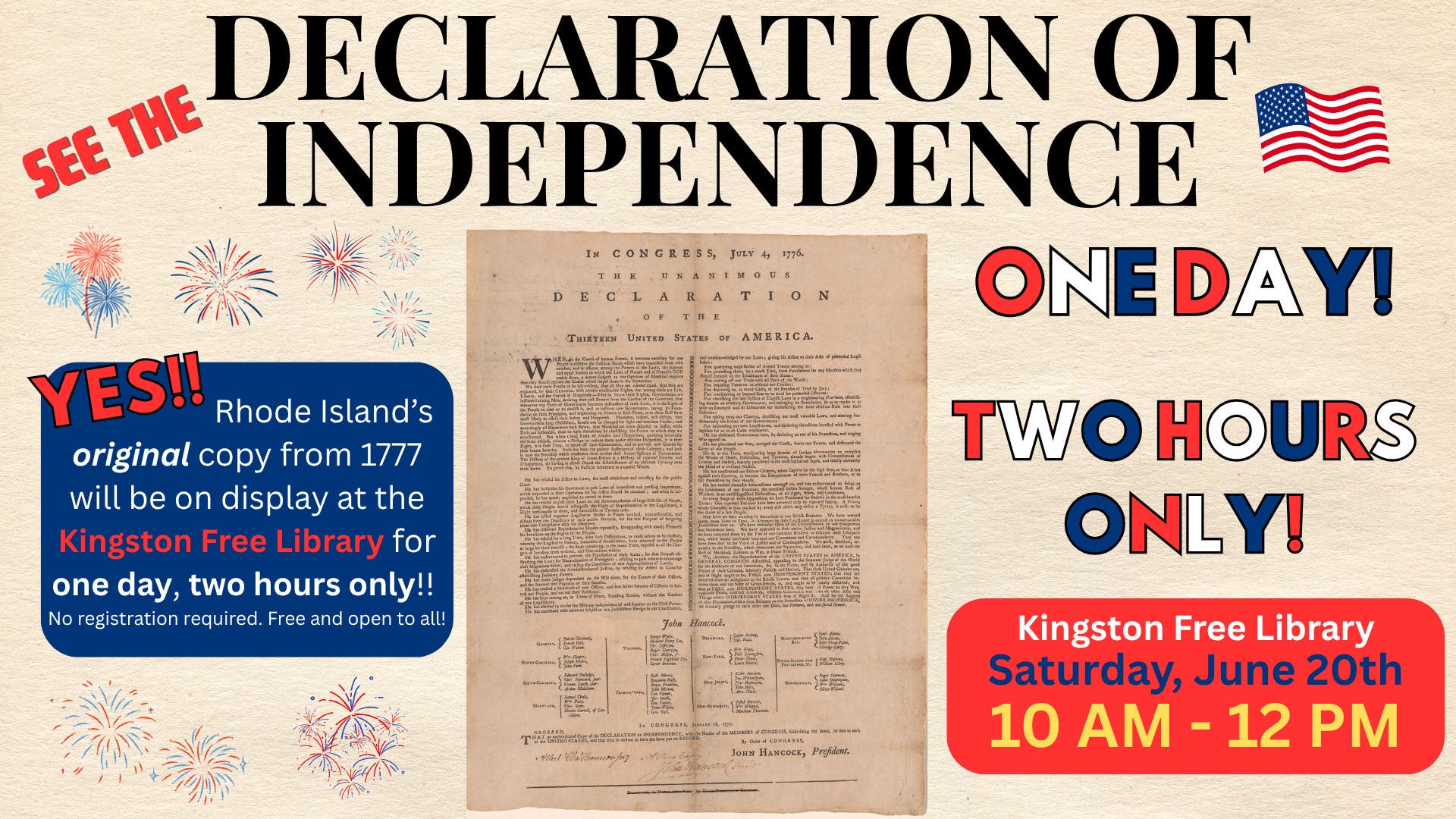 See the Declaration of Independence!